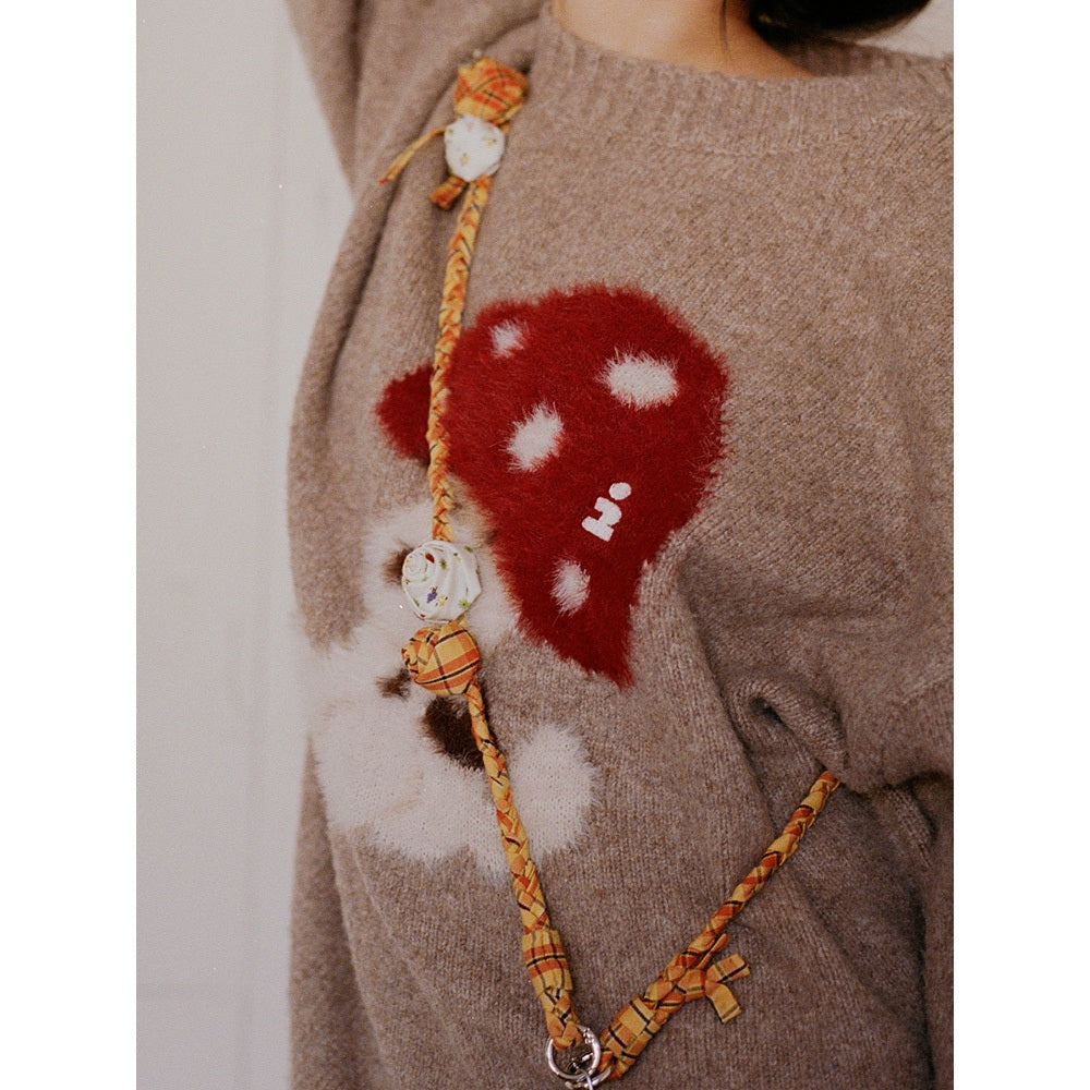 Tagi. Floral Roll-Roll Woven Phone Lanyard