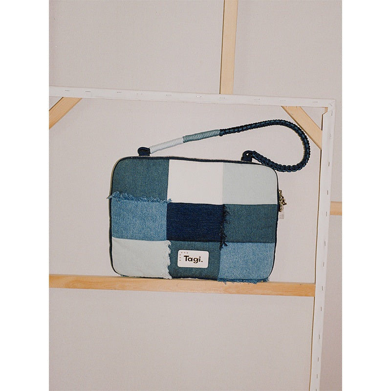 Tagi. Imagine Denim Patchwork Laptop Bag & Tagi. Corduroy Floral Patchwork Laptop Bag