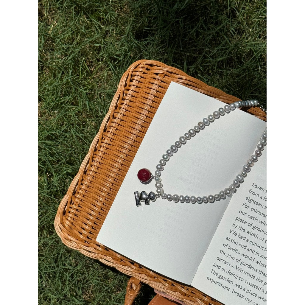 Tagi. Cream Cherry Pearl Necklace
