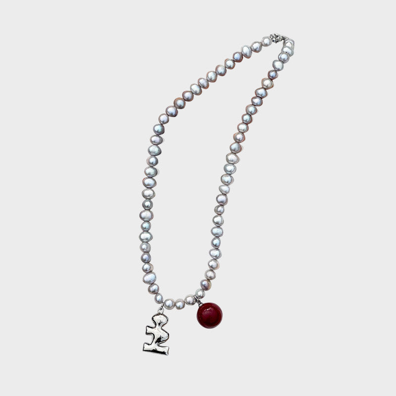 Tagi. Cream Cherry Pearl Necklace
